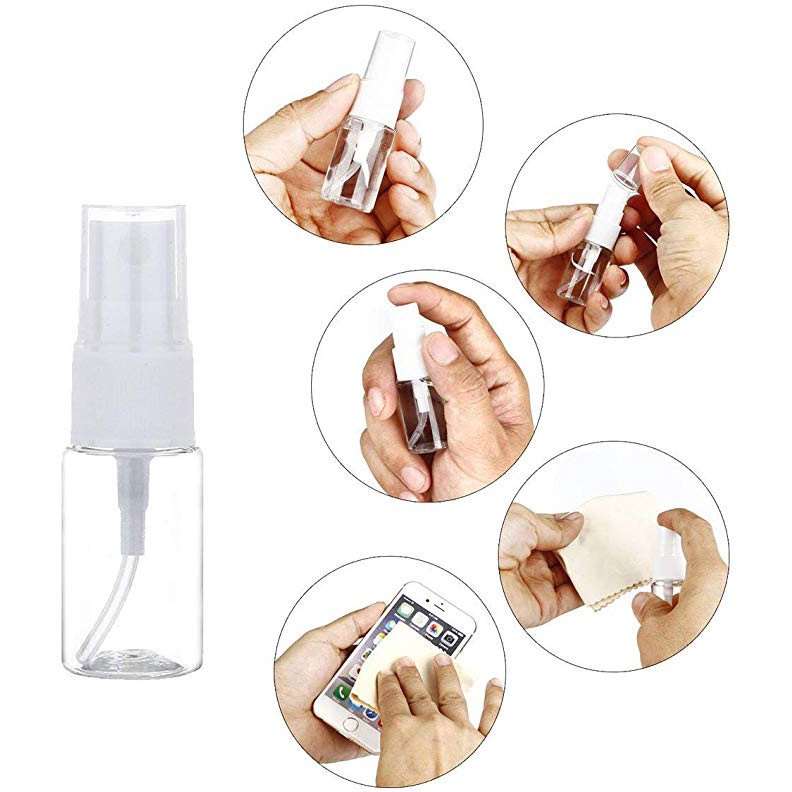 Chai Xịt Rỗng Bằng Nhựa Trong Suốt Dung Tích 30 / 50 / 60 / 100ml Tiện Dụng Mang Đi Du Lịch