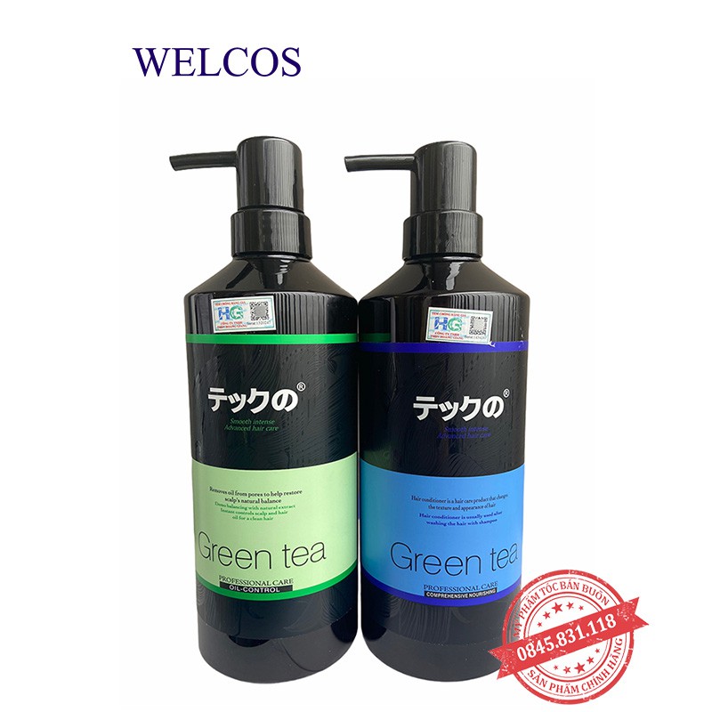 Bộ dầu gội cặp trà xanh MEIKI siêu chống nhờn làm sạch da đầu suôn mềm mượt 780ml chính hãng CT04