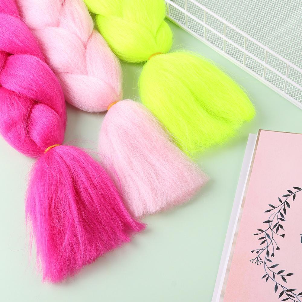 Bím Tóc Sợi Tổng Hợp Màu Ombre Chịu Nhiệt Độ Cao DIY