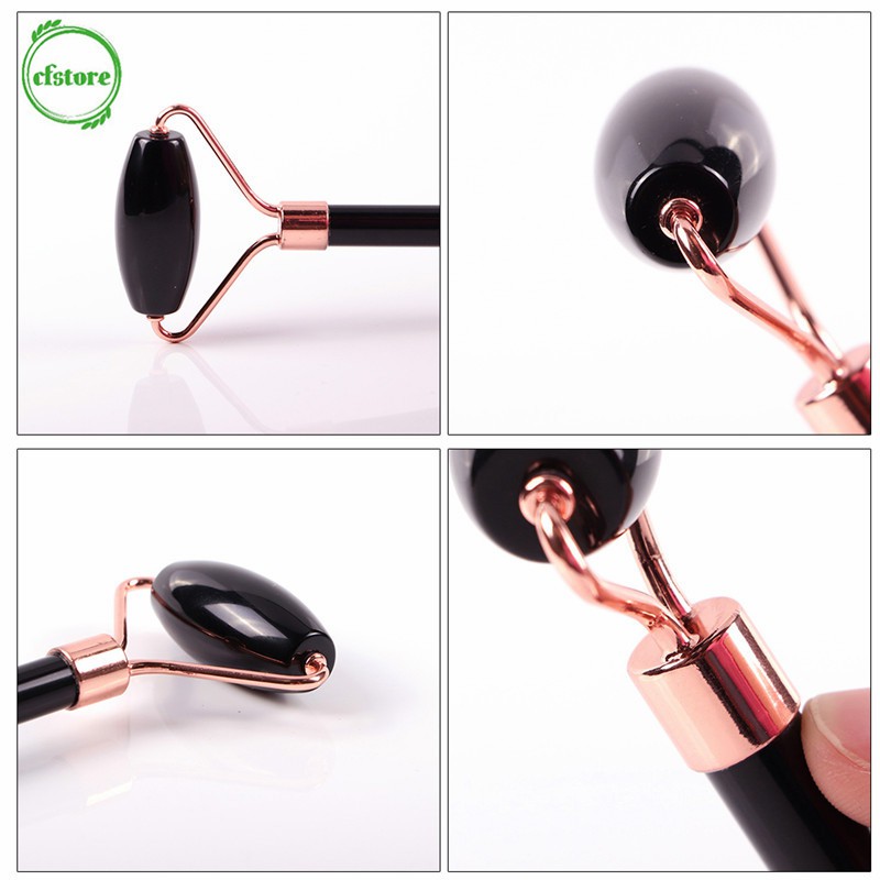 [Hàng mới về] Thanh lăn massage hai đầu từ đá ngọc bích pha lê làm đẹp chăm sóc sức khỏe