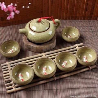 sale BỘ ẤM CHÉN CÁ 3D