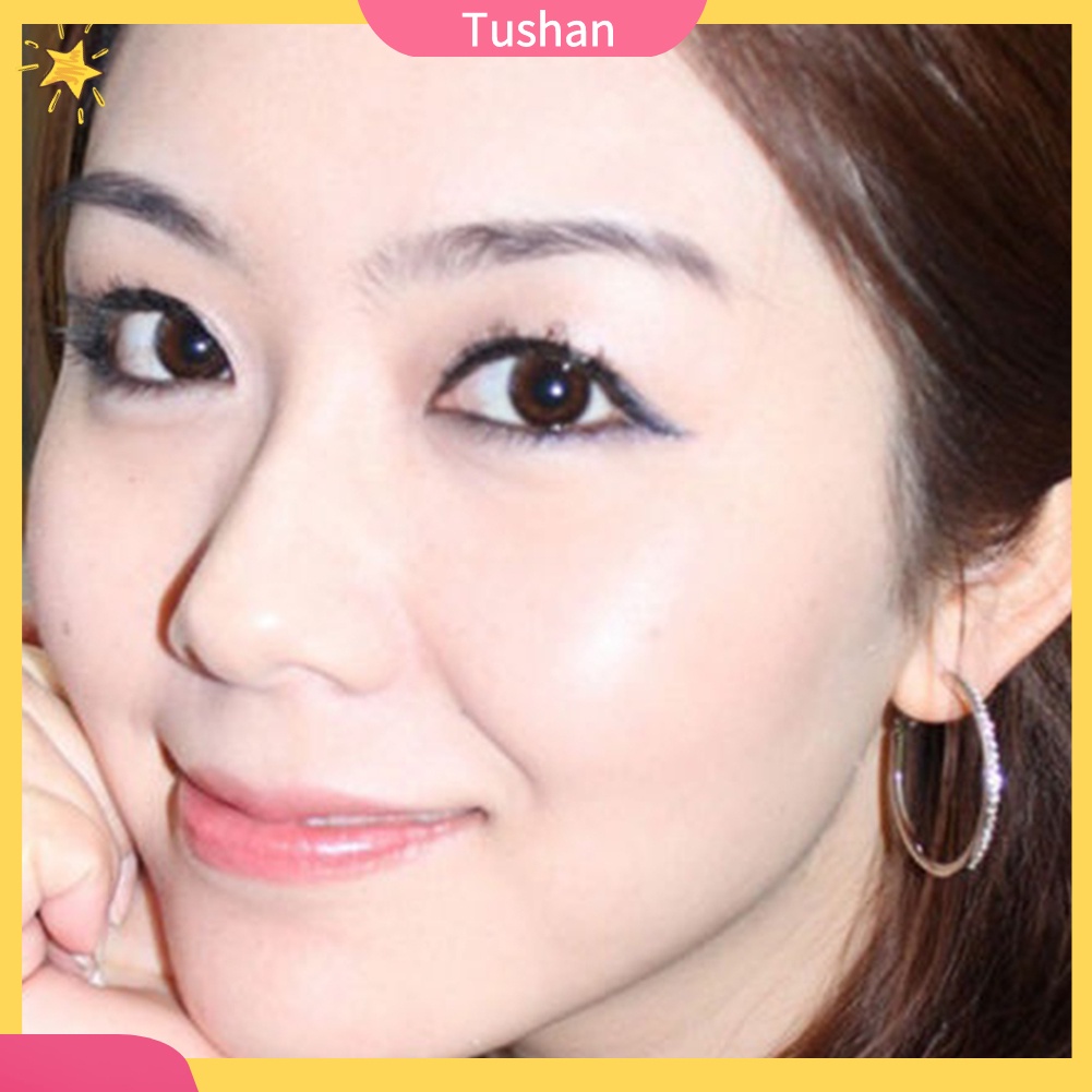 Đôi bông tai khoen tròn đính đá thời trang cho nữ