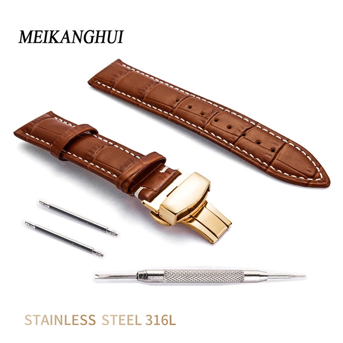 Watchband 18mm 19mm 20mm 21mm 22mm 24mm Soft Genuine Leather Watch Strap Watch Band