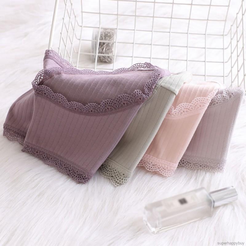 Quần lót cotton phối ren gợi cảm cho nữ