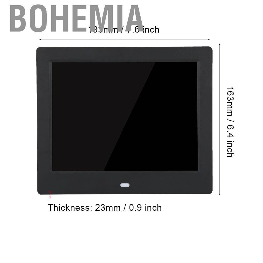 Khung ảnh kỹ thuật số 8inch 1024X768 110V‐240V có điều khiển từ xa
 | BigBuy360 - bigbuy360.vn