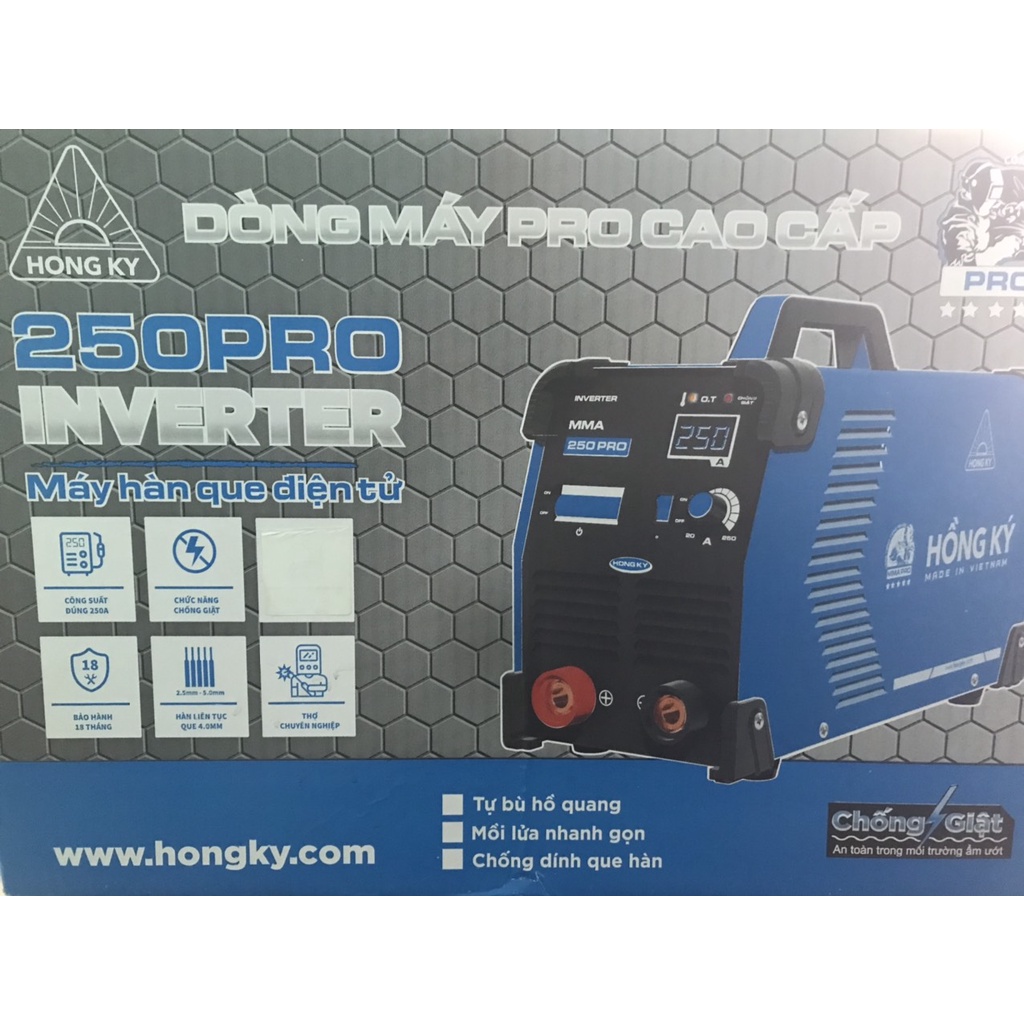 Máy hàn điện tử MMA 250 Pro - Hồng Ký