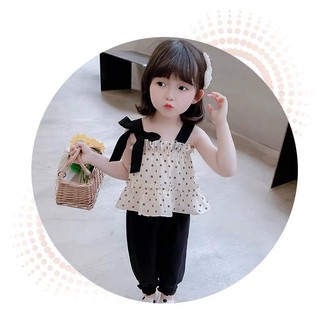 Bộ Chấm Bi Hai Dây Bé Gái