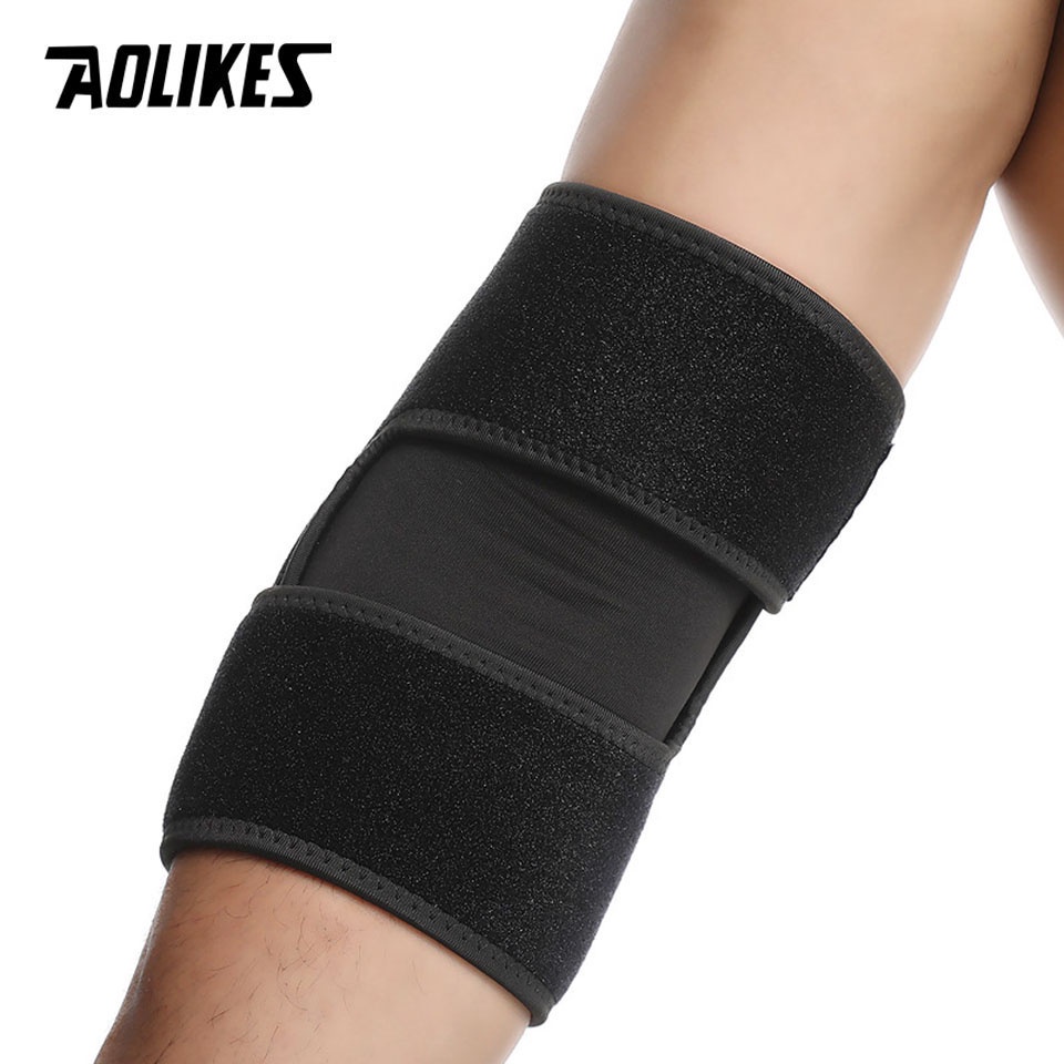 Aolikes Băng Quấn Bảo Vệ Khuỷu Tay Thoáng Khí Màu Đen Có Thể Điều Chỉnh Hỗ Trợ Khớp Khi Chơi Tennis Golfers