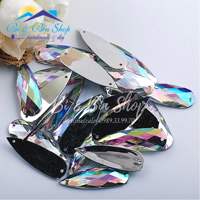 Hạt Đá Kết Giọt Nước Ánh Cừ AB