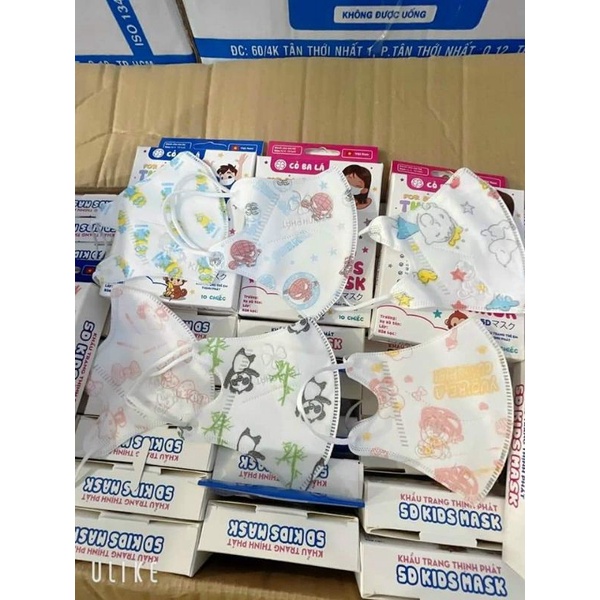 HỘP 10 CHIẾC  KHẨU TRANG Y TẾ 5D MASK TRẺ EM