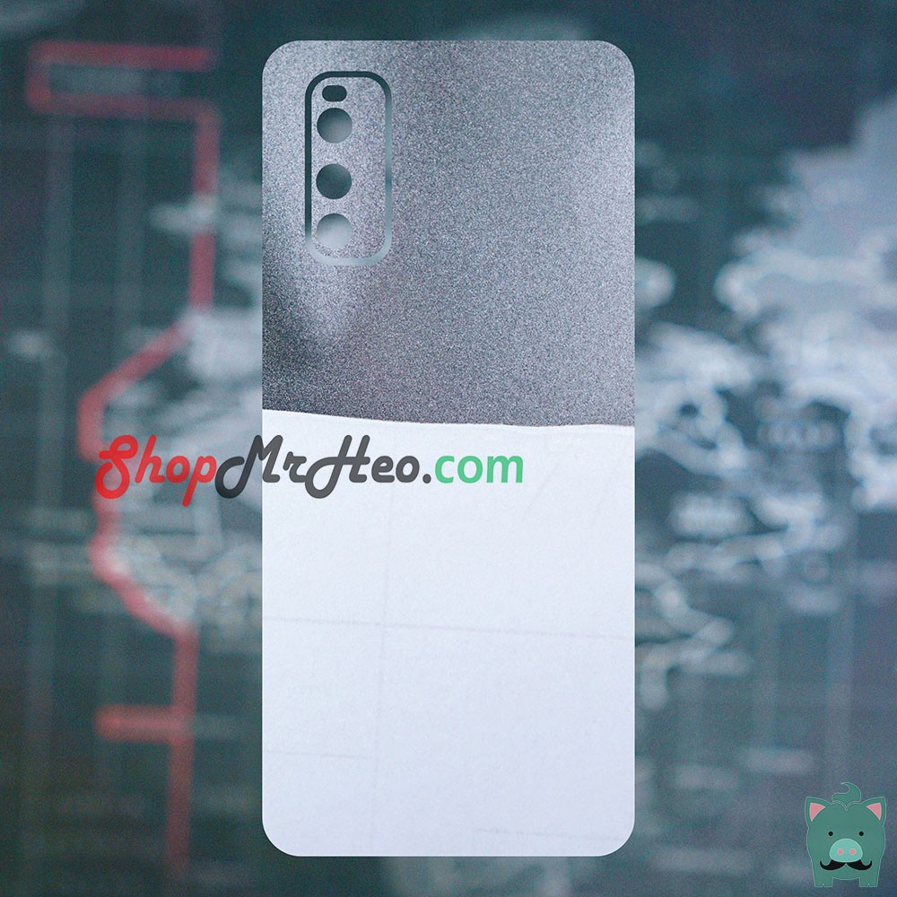 Skin Dán Mặt Sau Lưng Vân 3D Vivo iQOO 3 5G - iQOO Neo 3 5G - Carbon, Hình hộp, Nhám, Vân da