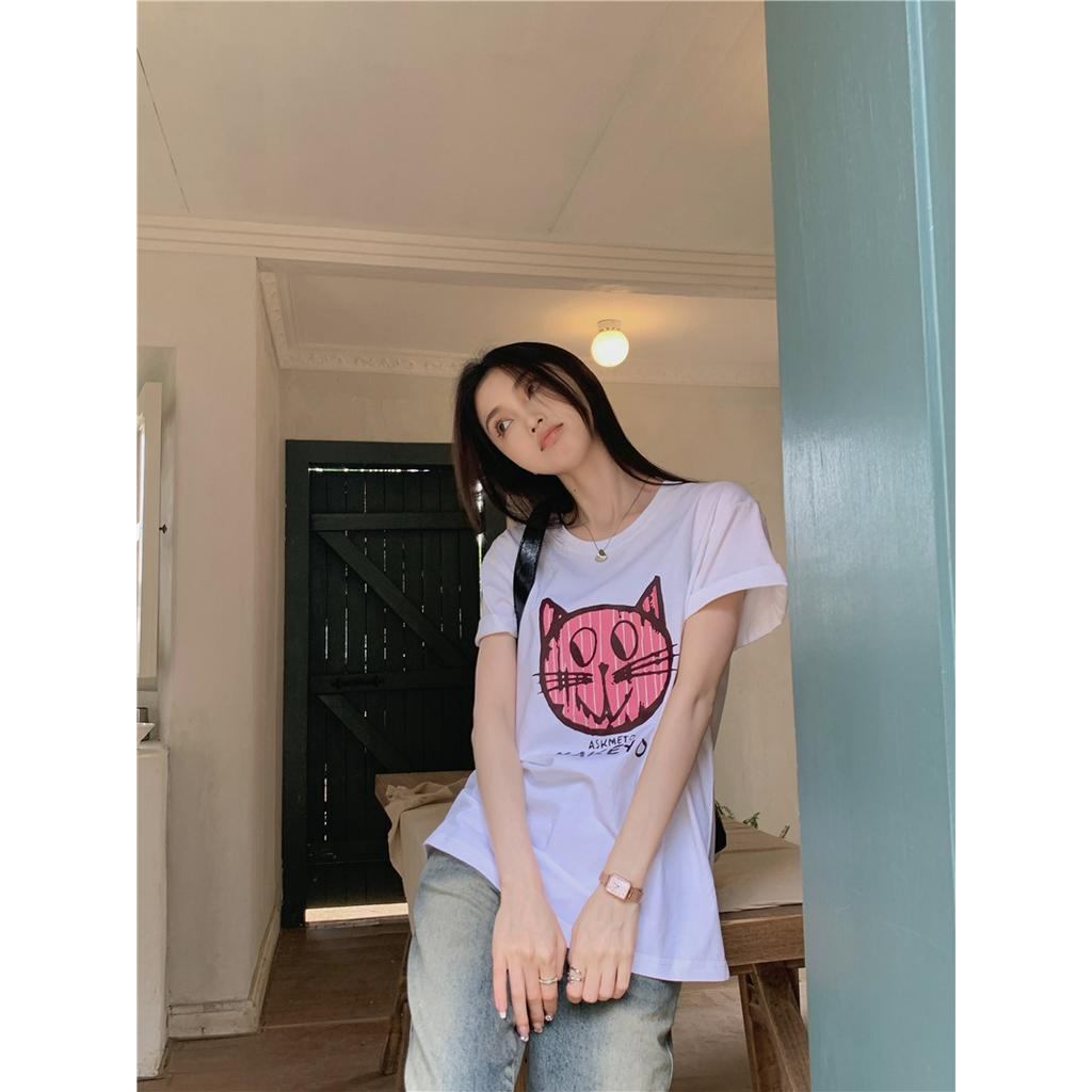 Áo Thun Nữ Tay Ngắn In Hình Dễ Thương 61344