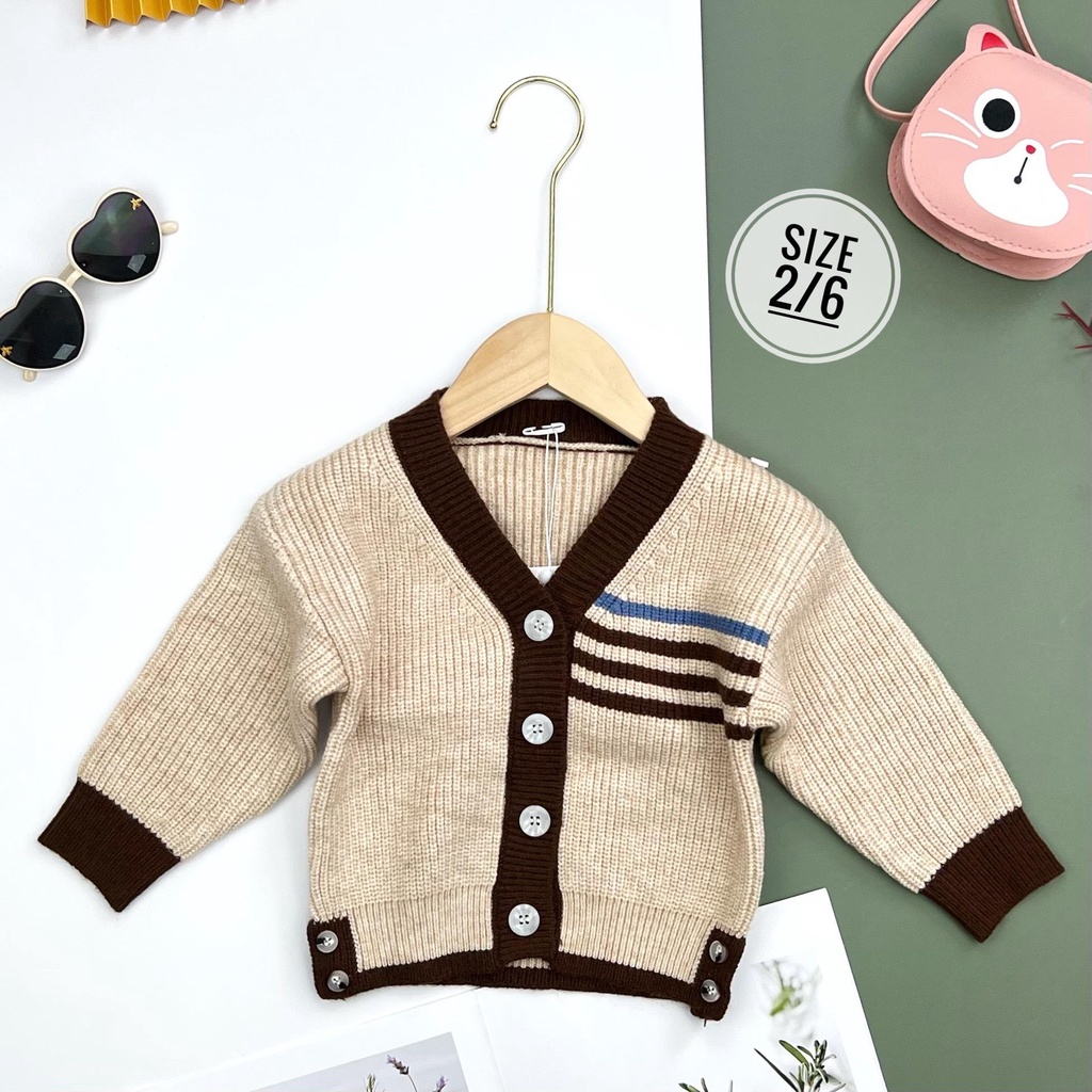 Áo Len cài cúc trẻ em LITIBABY size nhí 2/6T [LC02]