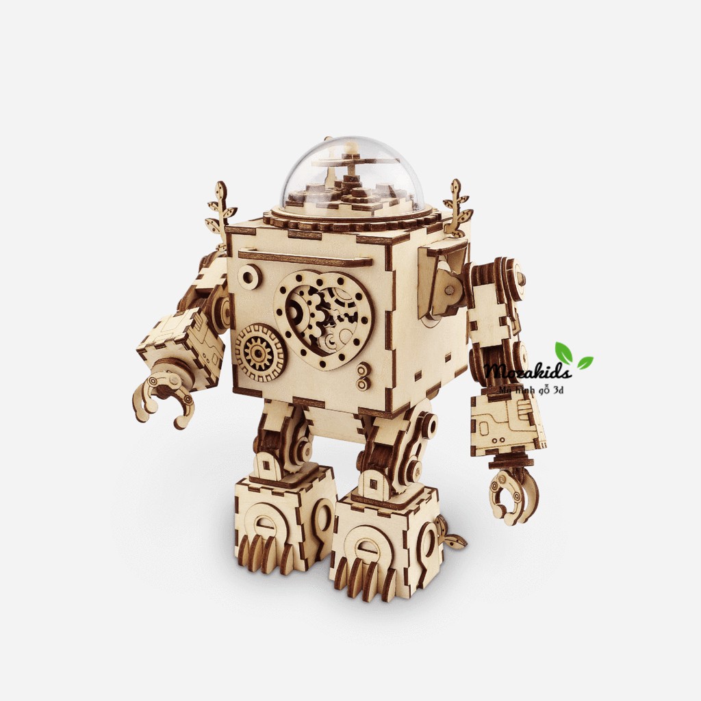 Orpheus Music Box Robotime – Mô hình Hộp nhạc Robot tình yêu Orpheus