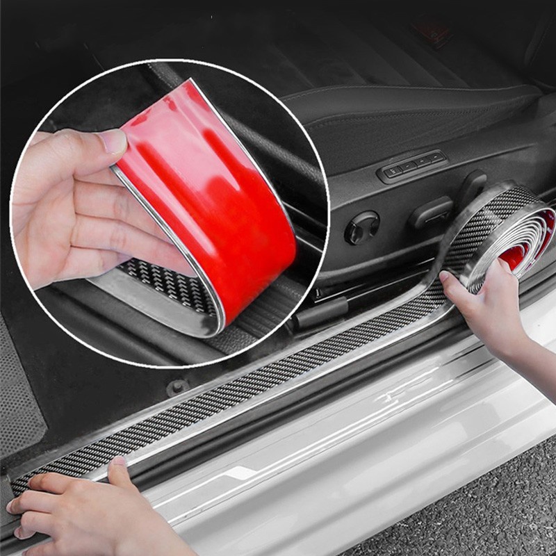 Miếng Dán Sợi Carbon 5D Chống Thấm Nước Chống Va Chạm Cho Cửa Xe Hơi