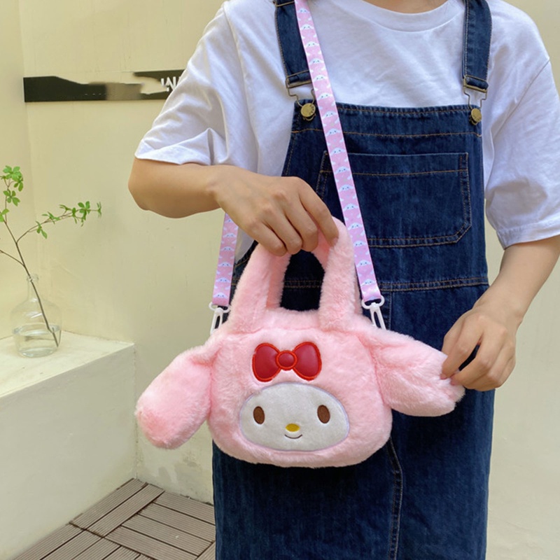 Túi Đeo Chéo Vai Bằng Vải Bông Với Dây Đeo Tháo Rời Được Dễ Thương Dành Cho