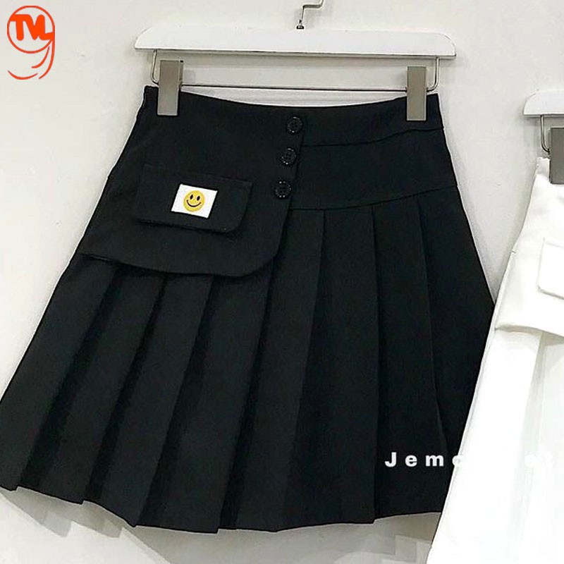 Chân váy tennis TV1999, váy mặt cười xếp ly cạp cao có khóa cạnh  hai màu trắng, đen chất liệu tuyết mưa cao cấp dày dặn | BigBuy360 - bigbuy360.vn