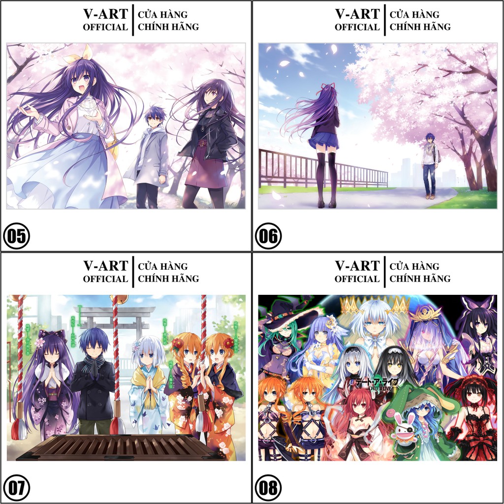 Tranh Anime Date A Live - Cuộc Hẹn Sống Còn - Deto A Raibu - Áp Phích Dán Tường Trang Trí Nhà Cửa By V-Art