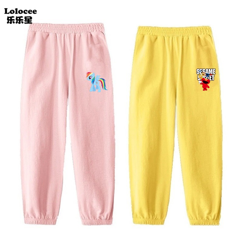 Trẻ em mùa hè Sesame Street Sweatpants Bé trai Quần mỏng chống muỗi cho Trẻ em Bông Nở Quần áo Trẻ em Pyjama Quần áo