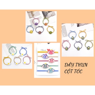 Dây buộc tóc siêu xinh đủ loại cho nàng, dây thun cột tóc phong cách Hàn Quốc
