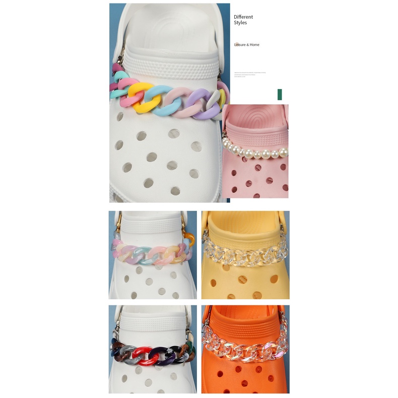 1 pcs Phụ Kiện Trang Trí Dây Chuỗi Ngọc Trai Resin Hình Cá Sấu Thời Trang Cho Giày Thể Thao Tái Sử Dụng Phụ Kiện Trang Trí Giày Nữ