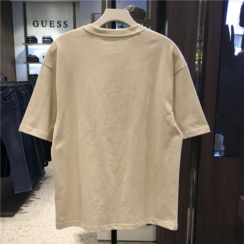Áo Thun Tay Ngắn Cổ Tròn In Chữ Guess Thời Trang Xuân Hè Cho Nam Và Nữ