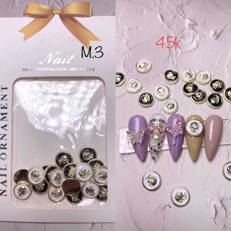 Charm gấu, nơ, bướm, nơ đá trang trí móng, phụ kiện nail
