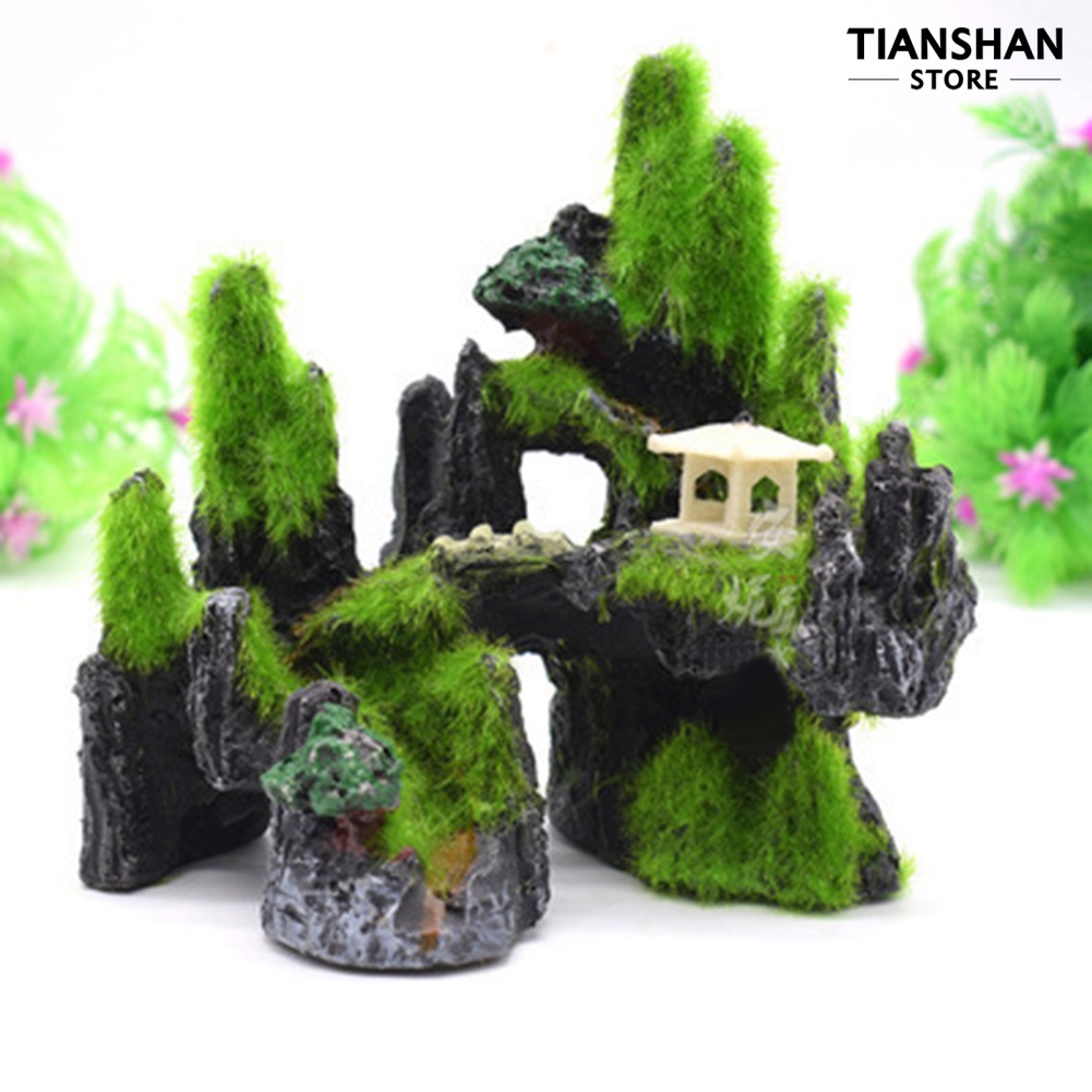 Đá rêu nhân tạo trang trí bể cá