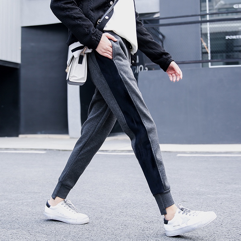 NRVP Quần Len Dài Ống Rộng Phong Cách Hàn Quốc