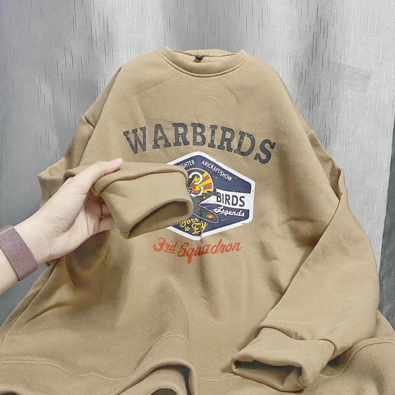 Áo sweater nỉ tay dài Warbirds unisex | BigBuy360 - bigbuy360.vn
