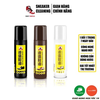 Xi đánh giày da liquid shoe polish đa năng 75ml da đen trắng nâu - giayomega