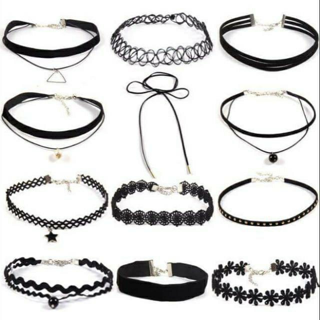 Set 12 vòng chocker cá tính