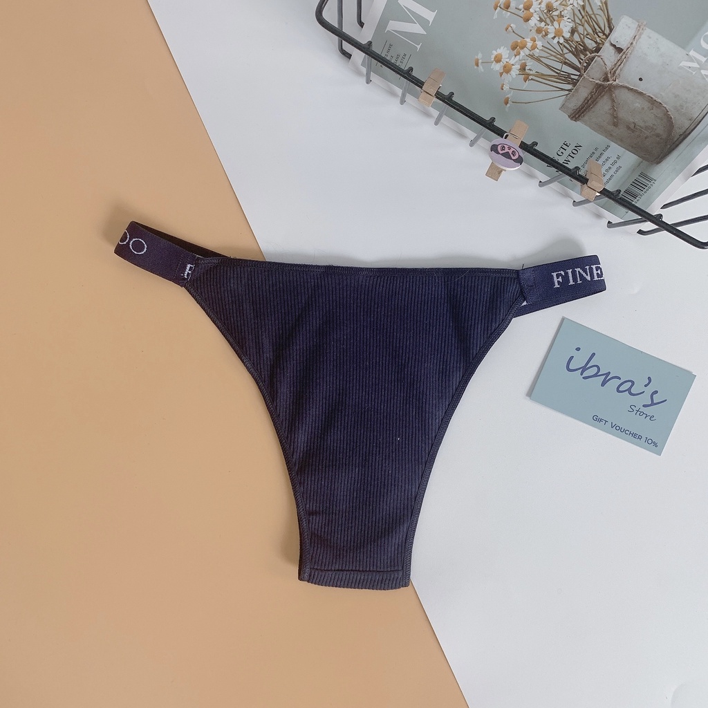 iBRA's Store Quần lót lọt khe nữ sexy dây hông cotton trơn thoáng khí Đồ lót cạp thấp gợi cảm vải mềm mại thoáng khí