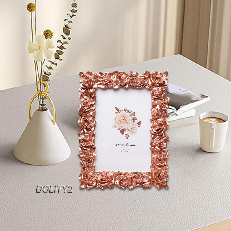 [Dolity2] Khung Ảnh Trang Trí Hình Hoa Phong Cách Vintage Kết Cấu Trang Trí Bàn Làm Việc