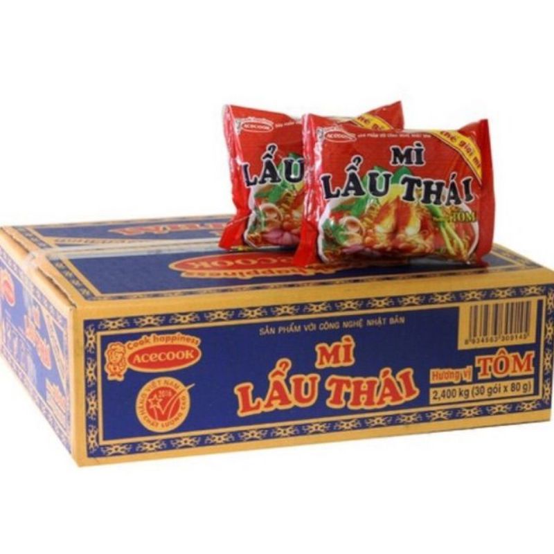 Mì Lẩu Thái Tôm 80gr x 30 gói