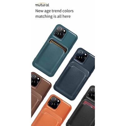 ỐP LƯNG DA 2IN1 hỗ trợ sạc không dây WALLET MUTURAL IPHONE 13 PRO MAX/13 PRO/13