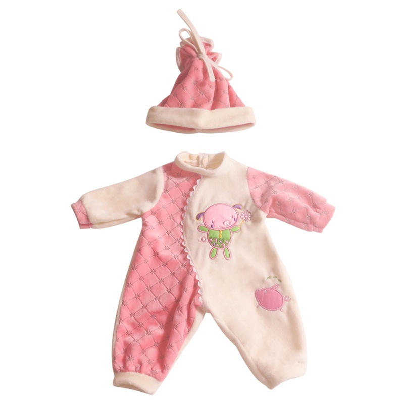 Bộ Trang Phục Gồm Áo Và Quần Bằng Vải Bông Dành Cho Búp Bê Sơ Sinh 18 Inch