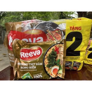 (Tặng 2 mì ly) Bịch 10 gói mì xương thịt hầm rong biển Reva 85g