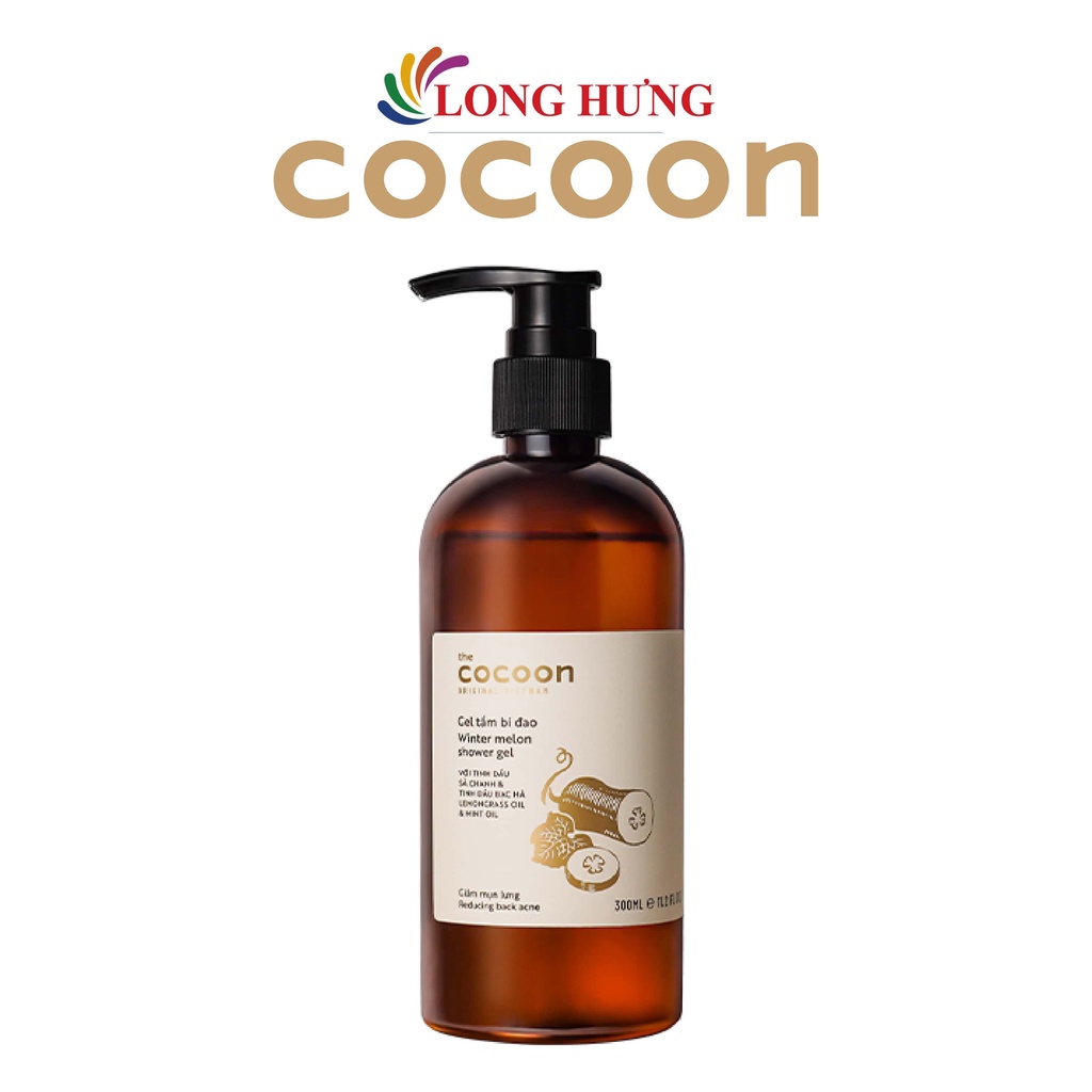 Gel tắm bí đao Cocoon giúp giảm mụn lưng (300ml/310ml)