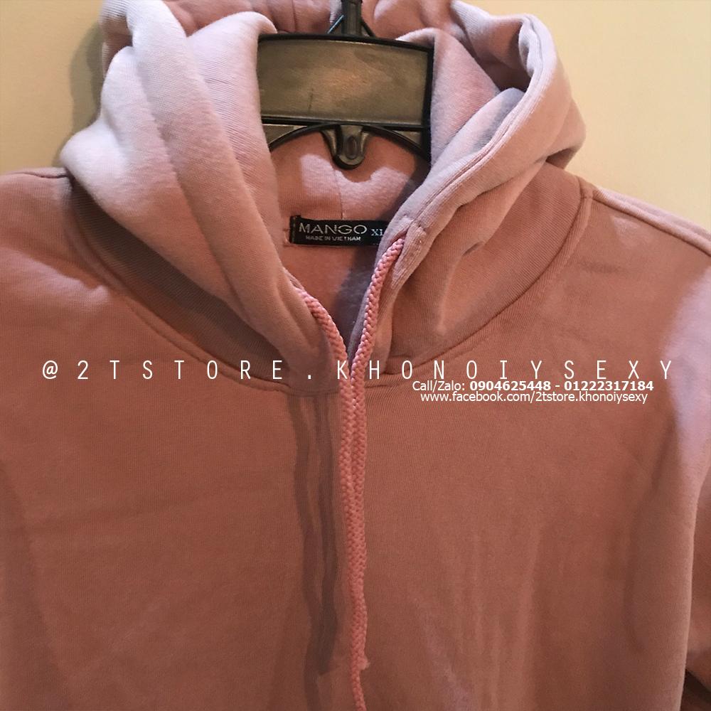 [HOT] Áo Khoác Nỉ Bông Hoodie Trơn Unisex  - Nón May Đắp 2 Lớp - Xỏ Ngón Cái (Hồng Ruốc)