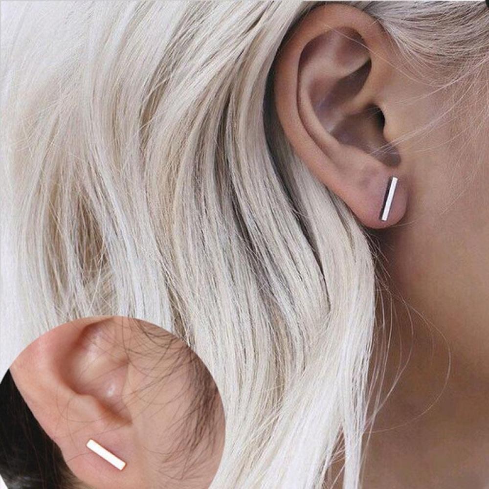 1 Đôi Bông Tai Xỏ Lỗ Thiết Kế Đơn Giản Nhiều Màu Thời Trang Cho Nữ Mihan1