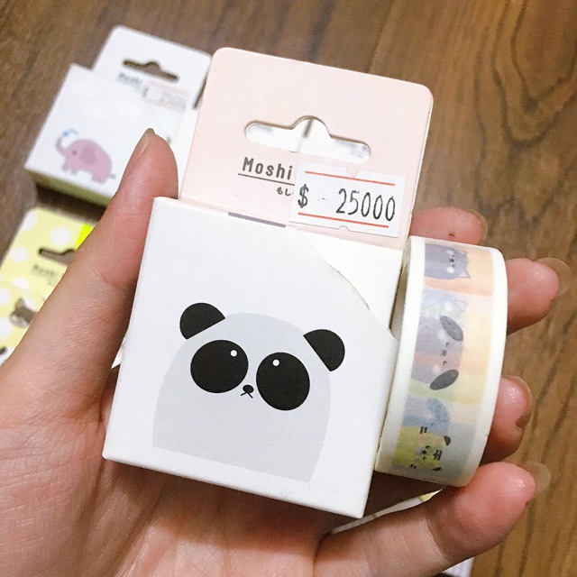 Băng dính trang trí washi tape mẫu thú cưng basic Mochi Mochi