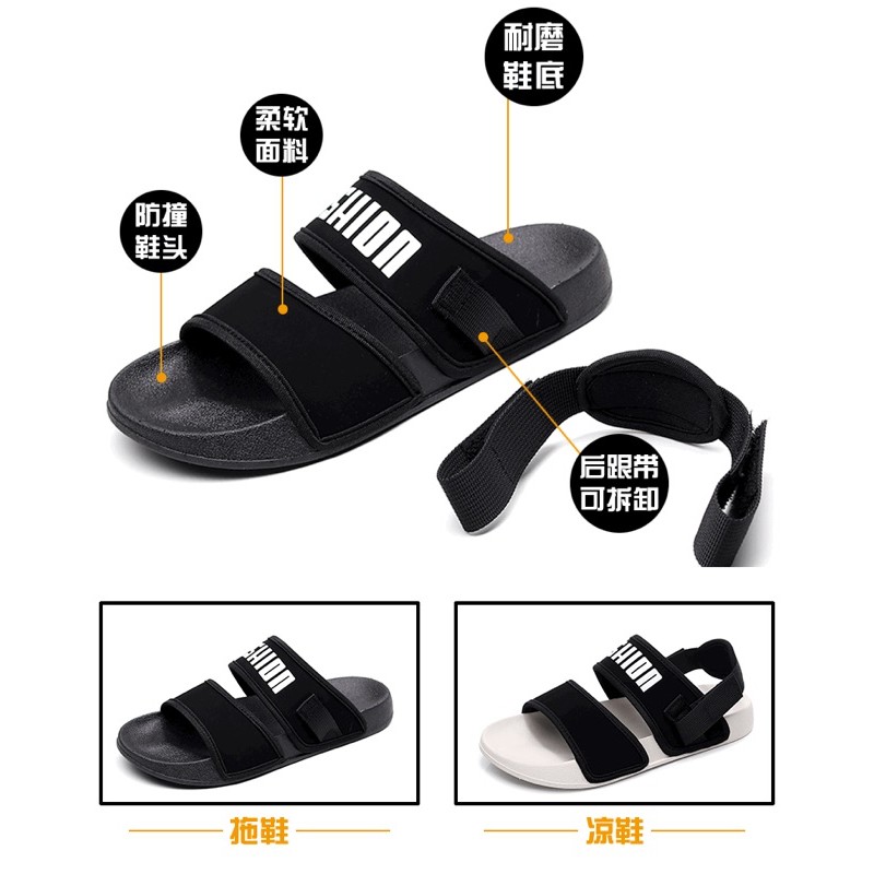 DÉP QUAI NAM NỮ UNISEX PHONG CÁCH FASHION HÀN QUỐC ĐI ĐƯỢC 2 KIỂU