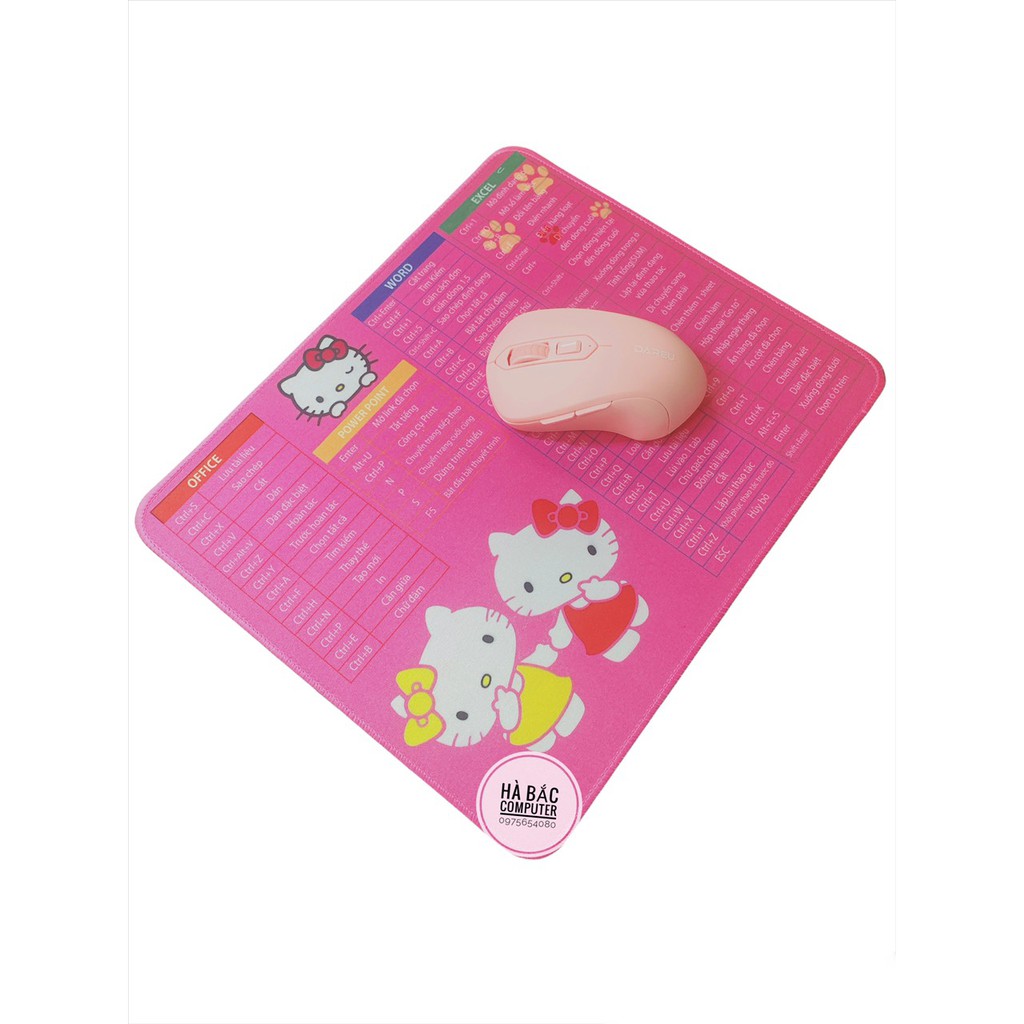 Bàn Di - Pad Chuột Phím Tắt Văn Phòng Màu Hồng Dễ Thương Nhiều Kích Cỡ
