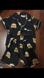 Pijama đùi thô lụa cho bé
