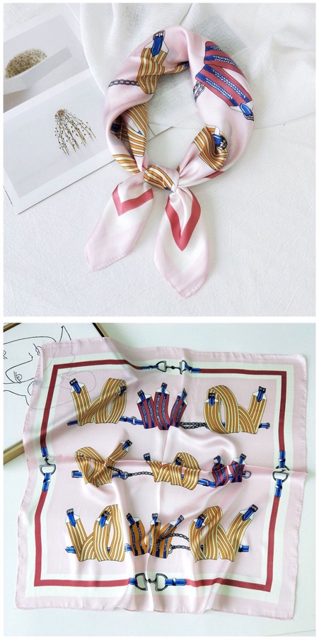 Khăn lụa vuông 70x70 turban quàng cổ,áo khăn yếm bandana thời trang đội đầu - Maben