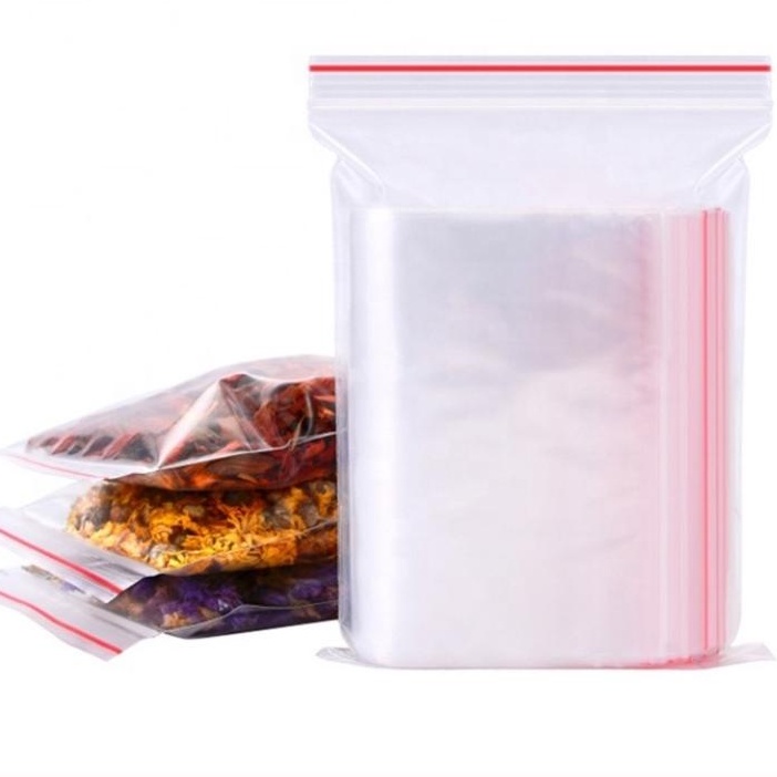 Túi Zip chỉ đỏ đựng thực phẩm 1kg Túi Zipper Bấm Miệng Loại Dày Hàng Có Sẵn Nhiều Kích Thước