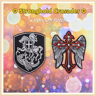 ♚ miếng vá ủi quần áo mạnh mẽ ♚ 1 sticker ủi thêu hình đôi cánh thánh giá