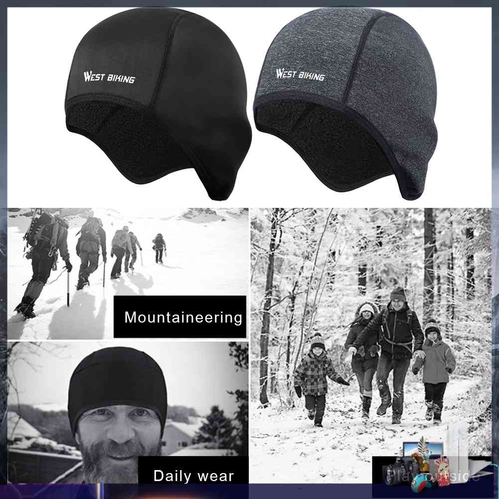 Mũ Bảo Hiểm Vải Lông Cừu Giữ Ấm Mùa Đông Khi Chạy Xe Đạp / Chạy Bộ