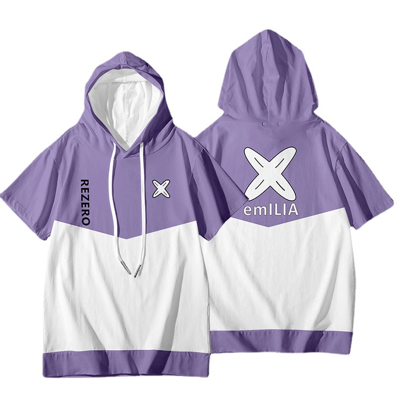 Áo Hoodie Tay Ngắn 3 / 4 In Hình Anime Re: Life In A Different World From Zero Rem | BigBuy360 - bigbuy360.vn